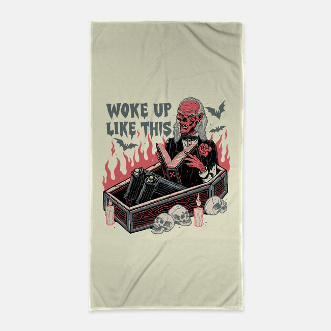 Woke Up Like This-none beach towel-momma_gorilla