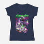 Spooky Nights-womens v-neck tee-heydale