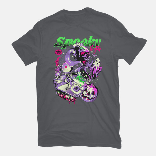 Spooky Nights-womens fitted tee-heydale