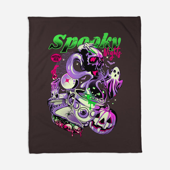 Spooky Nights-none fleece blanket-heydale