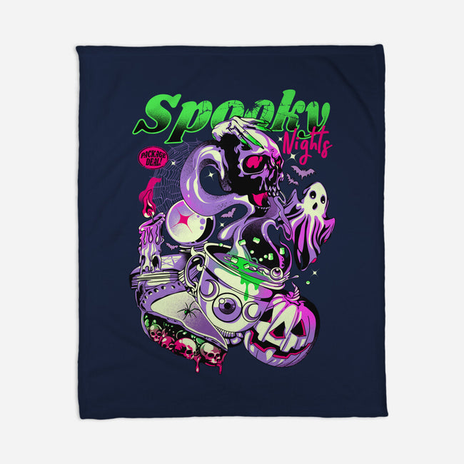 Spooky Nights-none fleece blanket-heydale