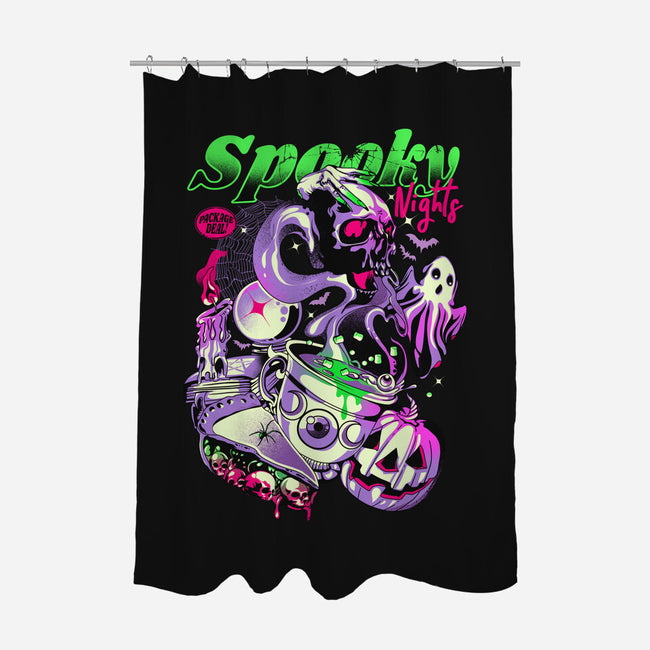 Spooky Nights-none polyester shower curtain-heydale