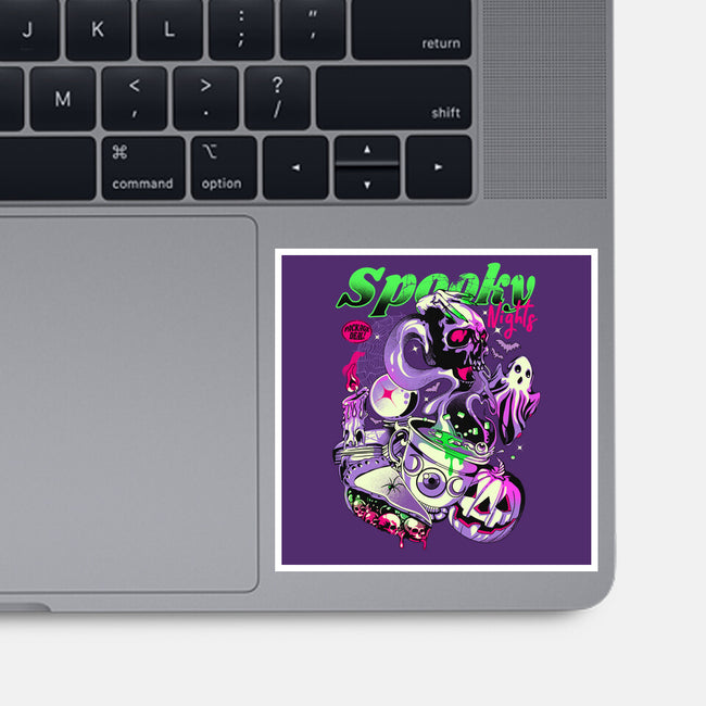 Spooky Nights-none glossy sticker-heydale