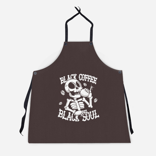 Black Coffee Soul-unisex kitchen apron-estudiofitas