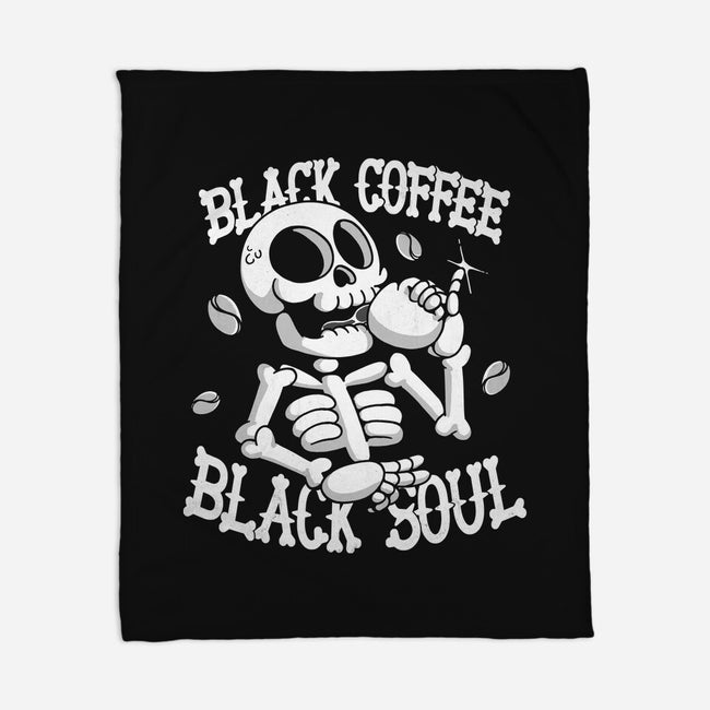 Black Coffee Soul-none fleece blanket-estudiofitas