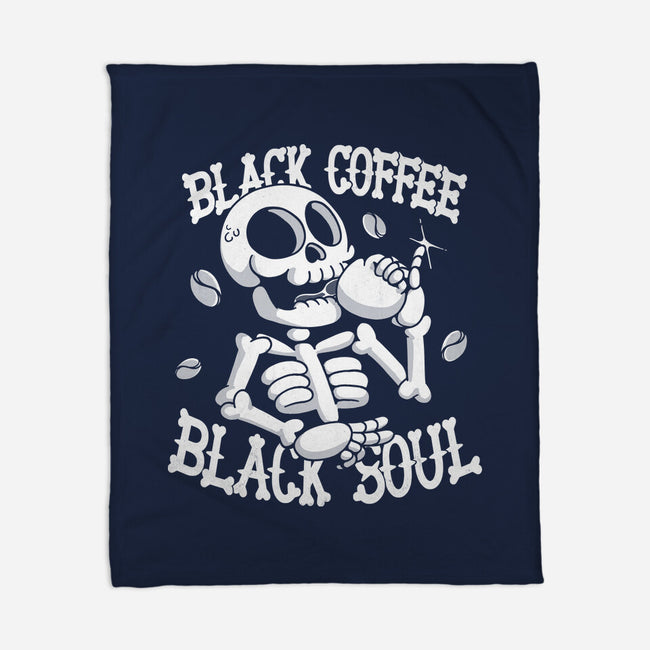Black Coffee Soul-none fleece blanket-estudiofitas