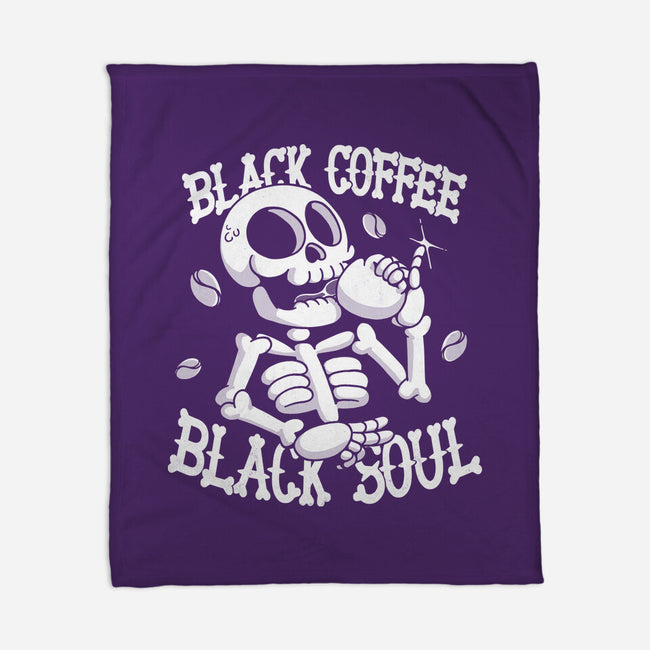 Black Coffee Soul-none fleece blanket-estudiofitas