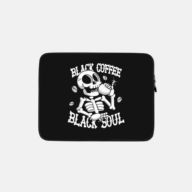 Black Coffee Soul-none zippered laptop sleeve-estudiofitas