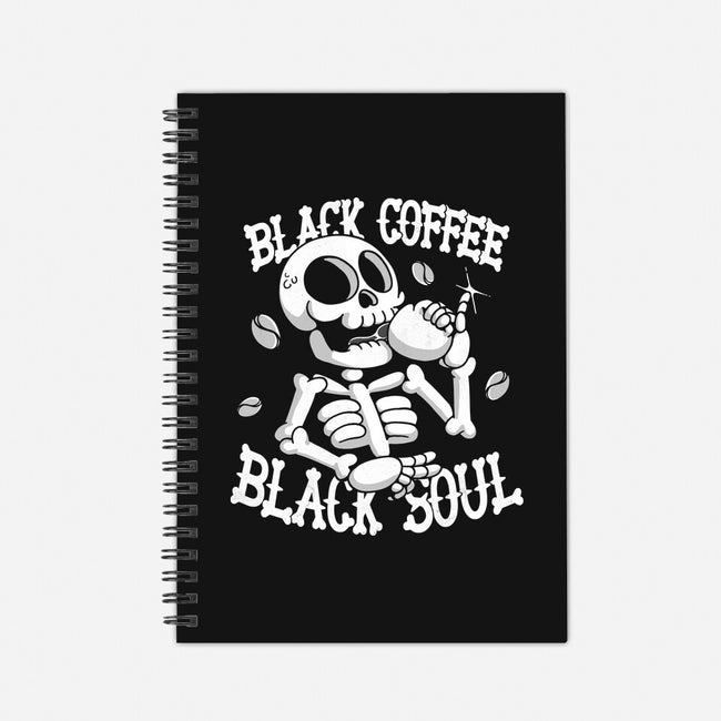 Black Coffee Soul-none dot grid notebook-estudiofitas