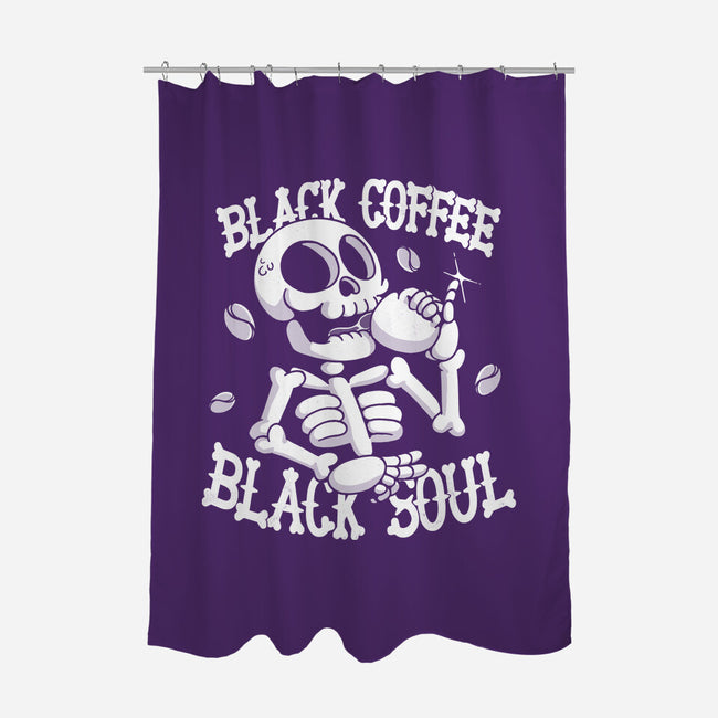 Black Coffee Soul-none polyester shower curtain-estudiofitas