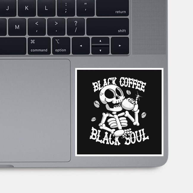 Black Coffee Soul-none glossy sticker-estudiofitas