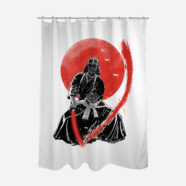 Ink Kata-none polyester shower curtain-kharmazero