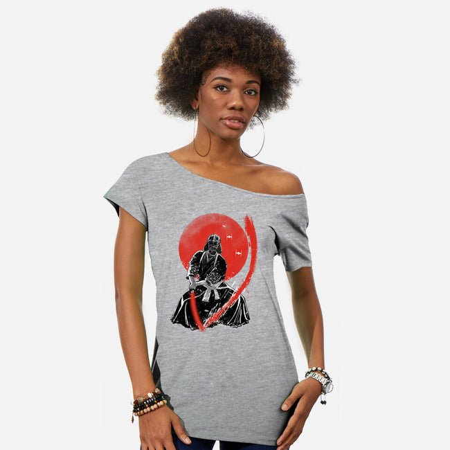 Ink Kata-womens off shoulder tee-kharmazero