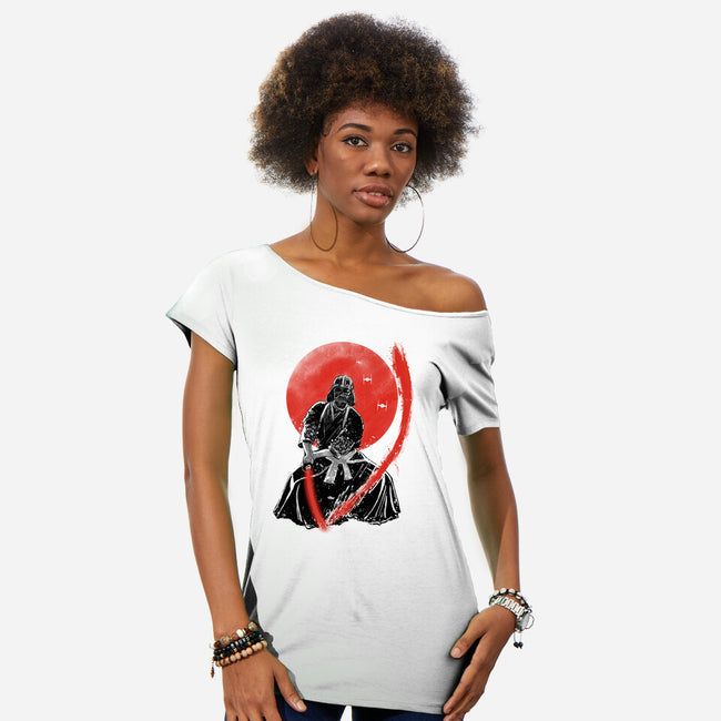 Ink Kata-womens off shoulder tee-kharmazero