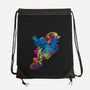 Splatter Girl-none drawstring bag-dalethesk8er