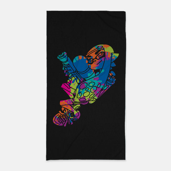 Splatter Girl-none beach towel-dalethesk8er