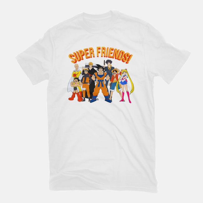Super Anime Friends-womens fitted tee-Gomsky