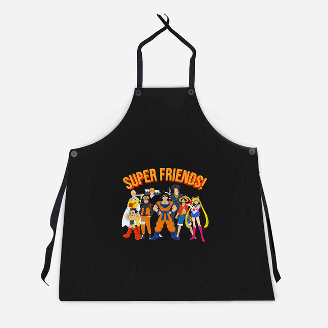Super Anime Friends-unisex kitchen apron-Gomsky