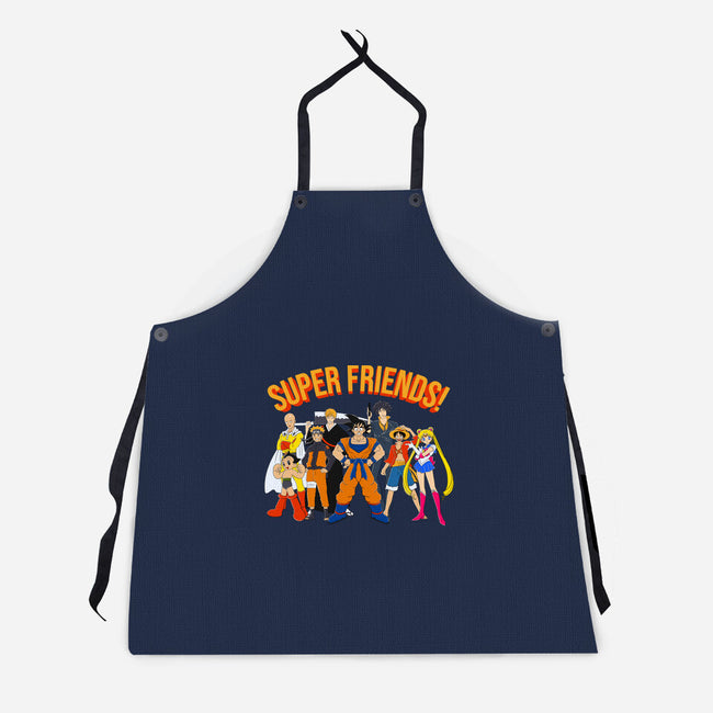 Super Anime Friends-unisex kitchen apron-Gomsky