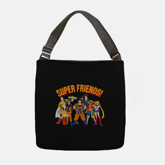 Super Anime Friends-none adjustable tote bag-Gomsky