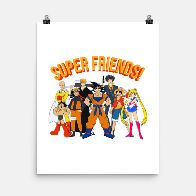 Super Anime Friends-none matte poster-Gomsky