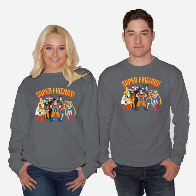 Super Anime Friends-unisex crew neck sweatshirt-Gomsky