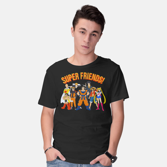 Super Anime Friends-mens basic tee-Gomsky