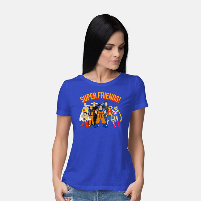 Super Anime Friends-womens basic tee-Gomsky