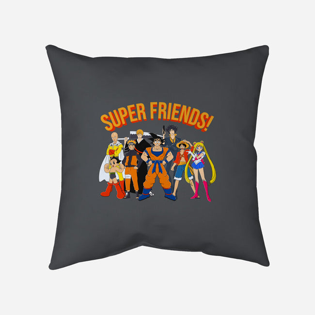 Super Anime Friends-none removable cover w insert throw pillow-Gomsky
