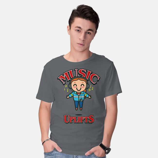 Music Uplifts-mens basic tee-Boggs Nicolas