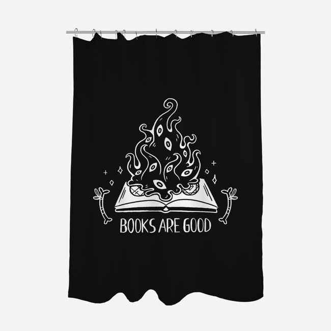 Books Are Good-none polyester shower curtain-xMorfina