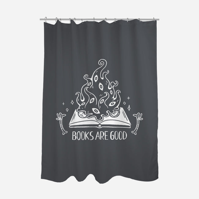 Books Are Good-none polyester shower curtain-xMorfina