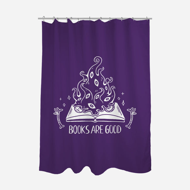 Books Are Good-none polyester shower curtain-xMorfina