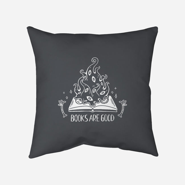 Books Are Good-none removable cover w insert throw pillow-xMorfina