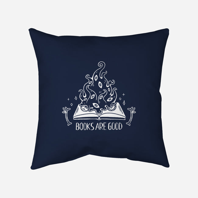 Books Are Good-none removable cover w insert throw pillow-xMorfina
