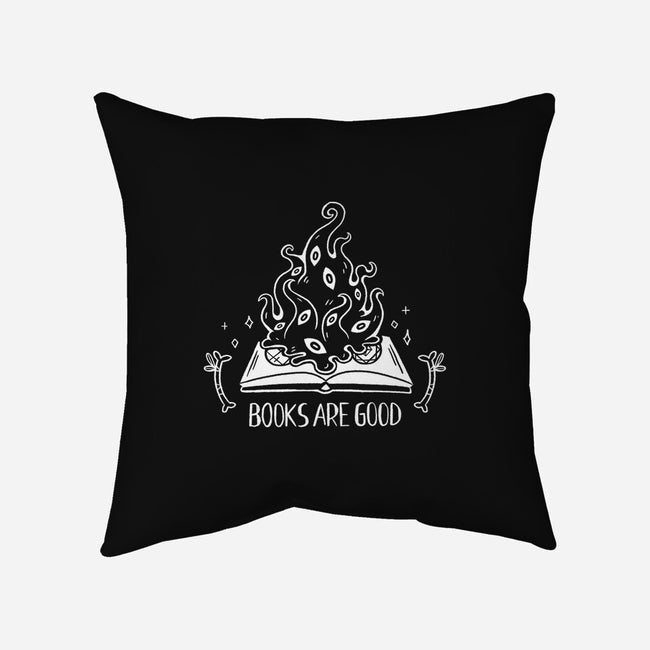 Books Are Good-none removable cover throw pillow-xMorfina