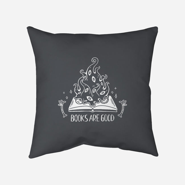 Books Are Good-none removable cover throw pillow-xMorfina