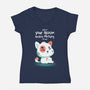 Your Opinion Means Nothing-womens v-neck tee-erion_designs