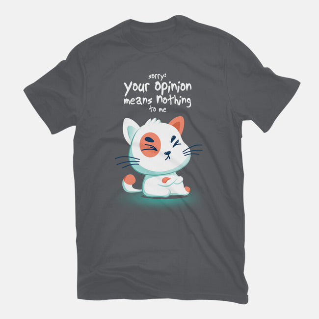 Your Opinion Means Nothing-mens basic tee-erion_designs