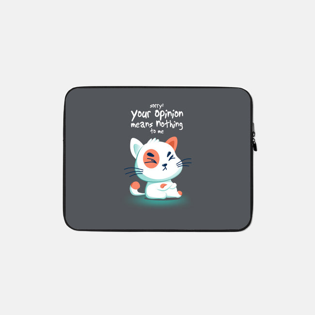 Your Opinion Means Nothing-none zippered laptop sleeve-erion_designs