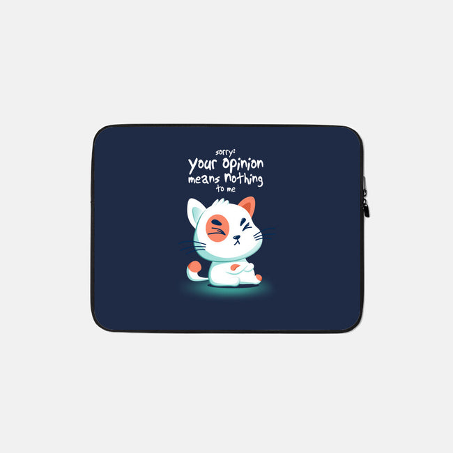 Your Opinion Means Nothing-none zippered laptop sleeve-erion_designs