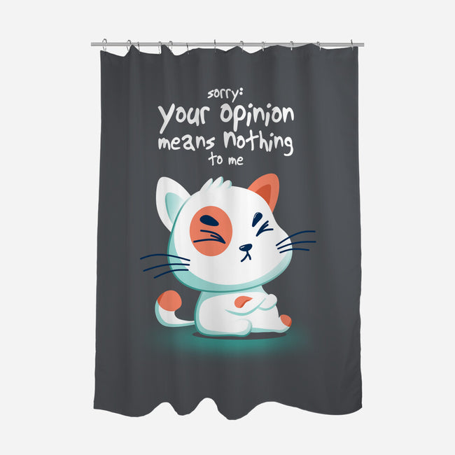 Your Opinion Means Nothing-none polyester shower curtain-erion_designs