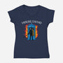 House Of The Who-womens v-neck tee-rocketman_art