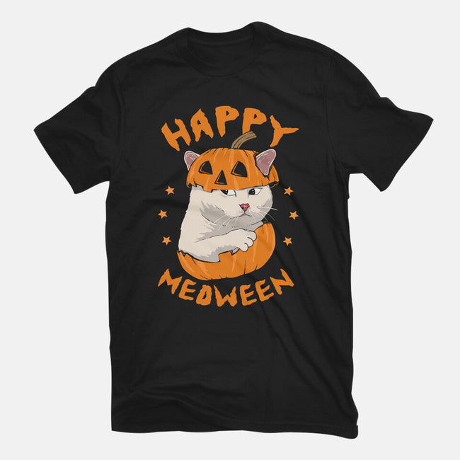 Happy Meoween-womens fitted tee-marsdkart