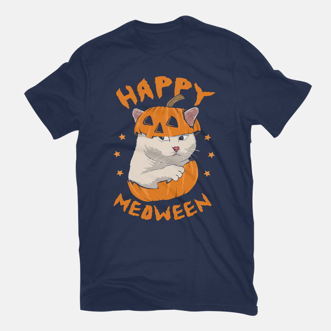 Happy Meoween-womens fitted tee-marsdkart