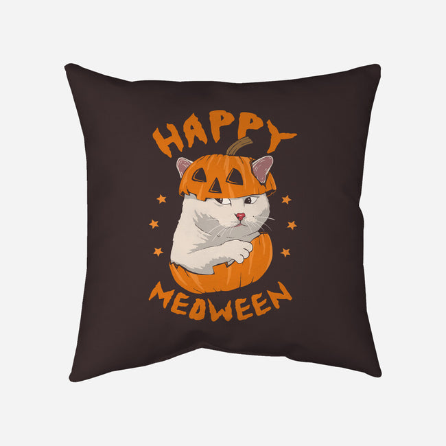 Happy Meoween-none removable cover throw pillow-marsdkart