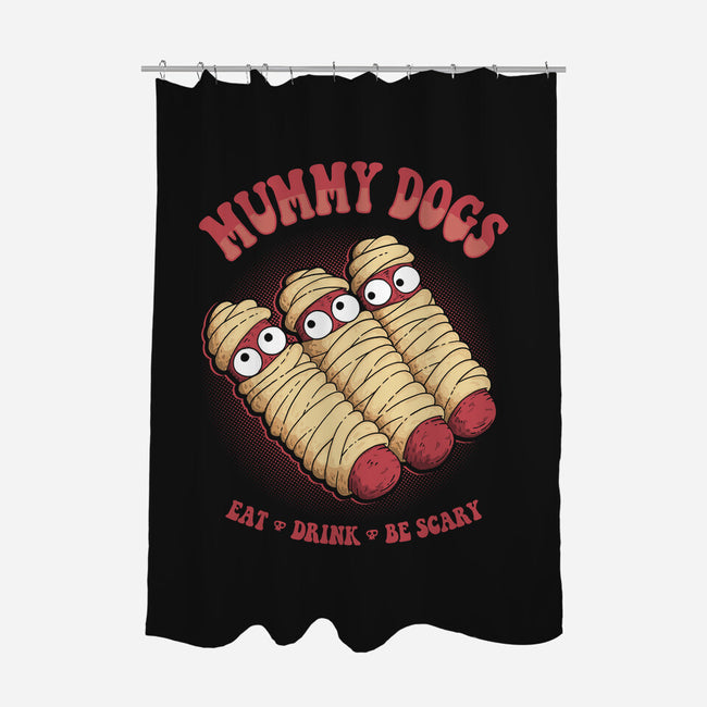 Mummy Dogs-none polyester shower curtain-marsdkart