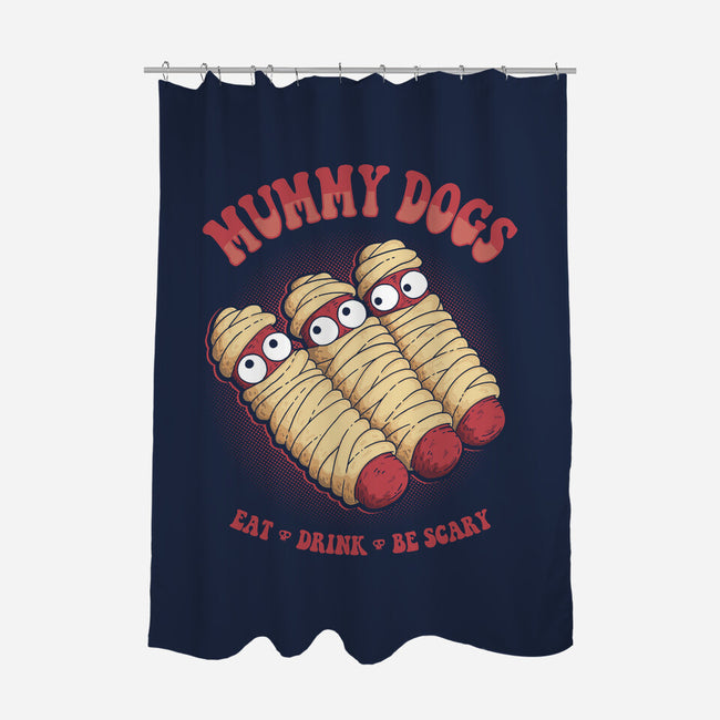 Mummy Dogs-none polyester shower curtain-marsdkart