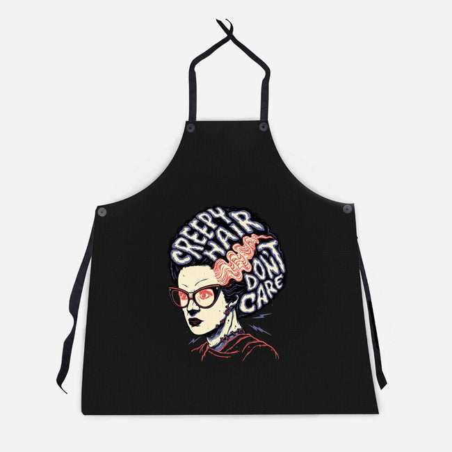 Creepy Hair-unisex kitchen apron-momma_gorilla