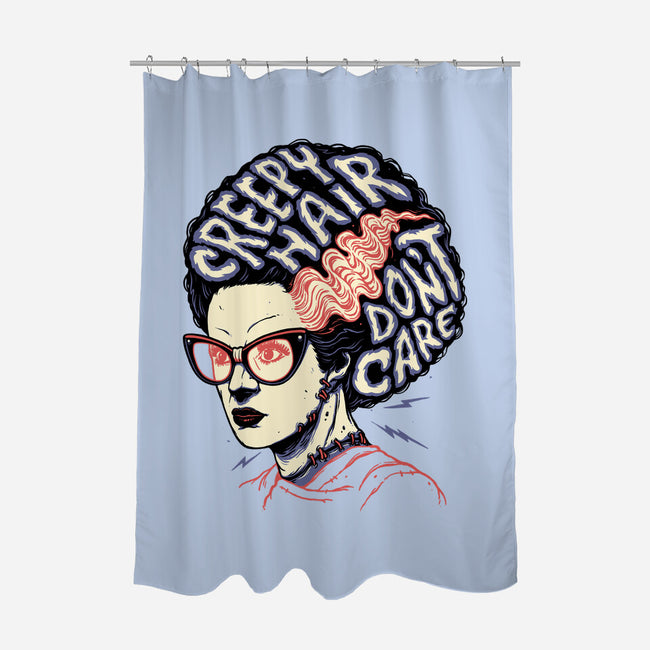 Creepy Hair-none polyester shower curtain-momma_gorilla